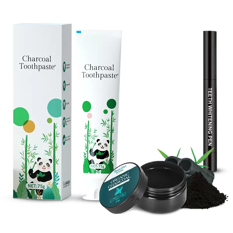 Daily Bamboo Charcoal Teeth Whitening Oral Care Kit